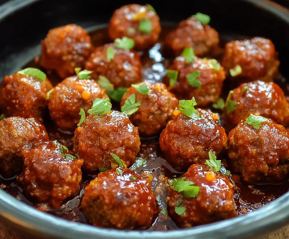 Easy Slow Cooker Honey Buffalo Meatballs