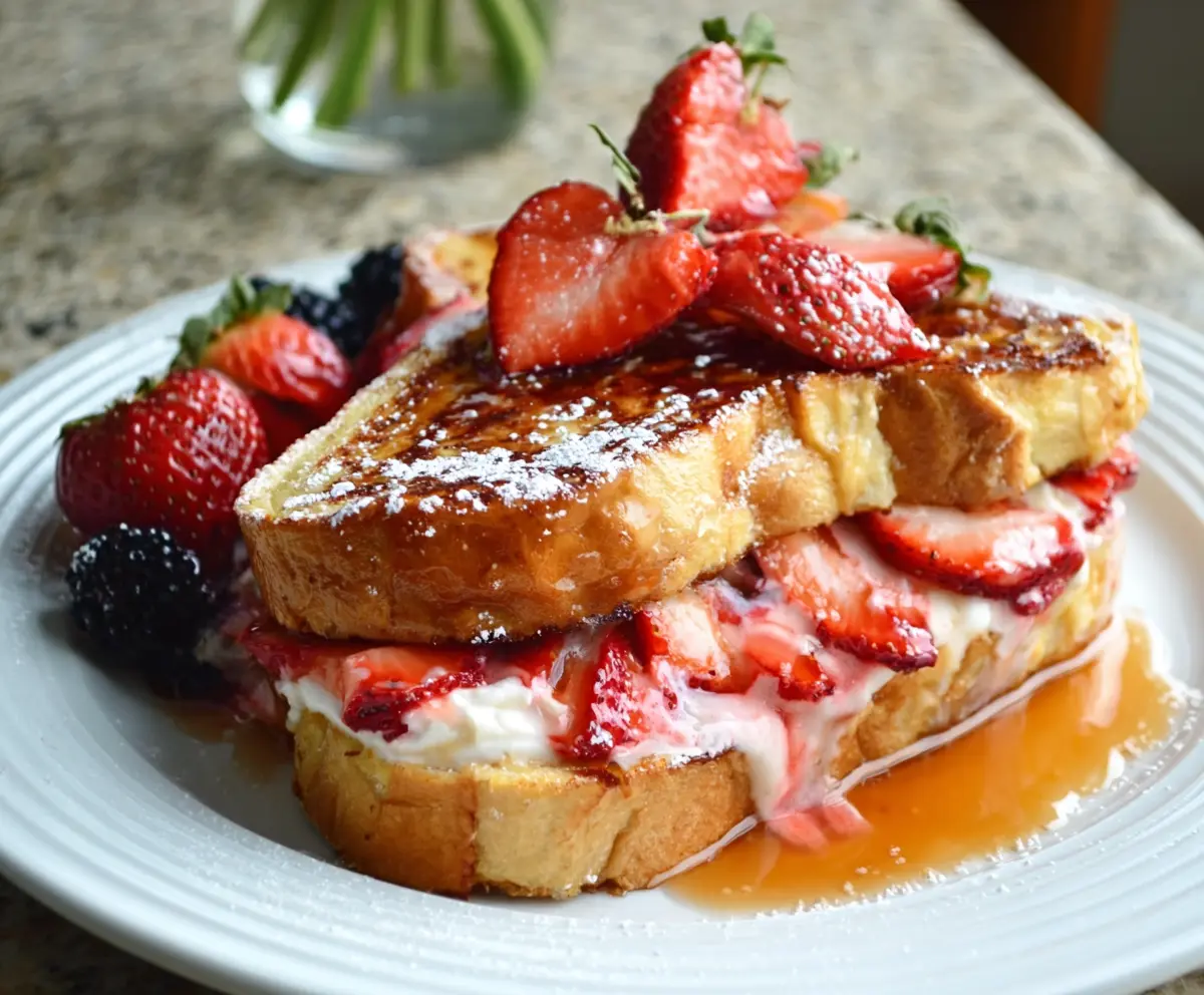 Easy Strawberries and Cream French Toast