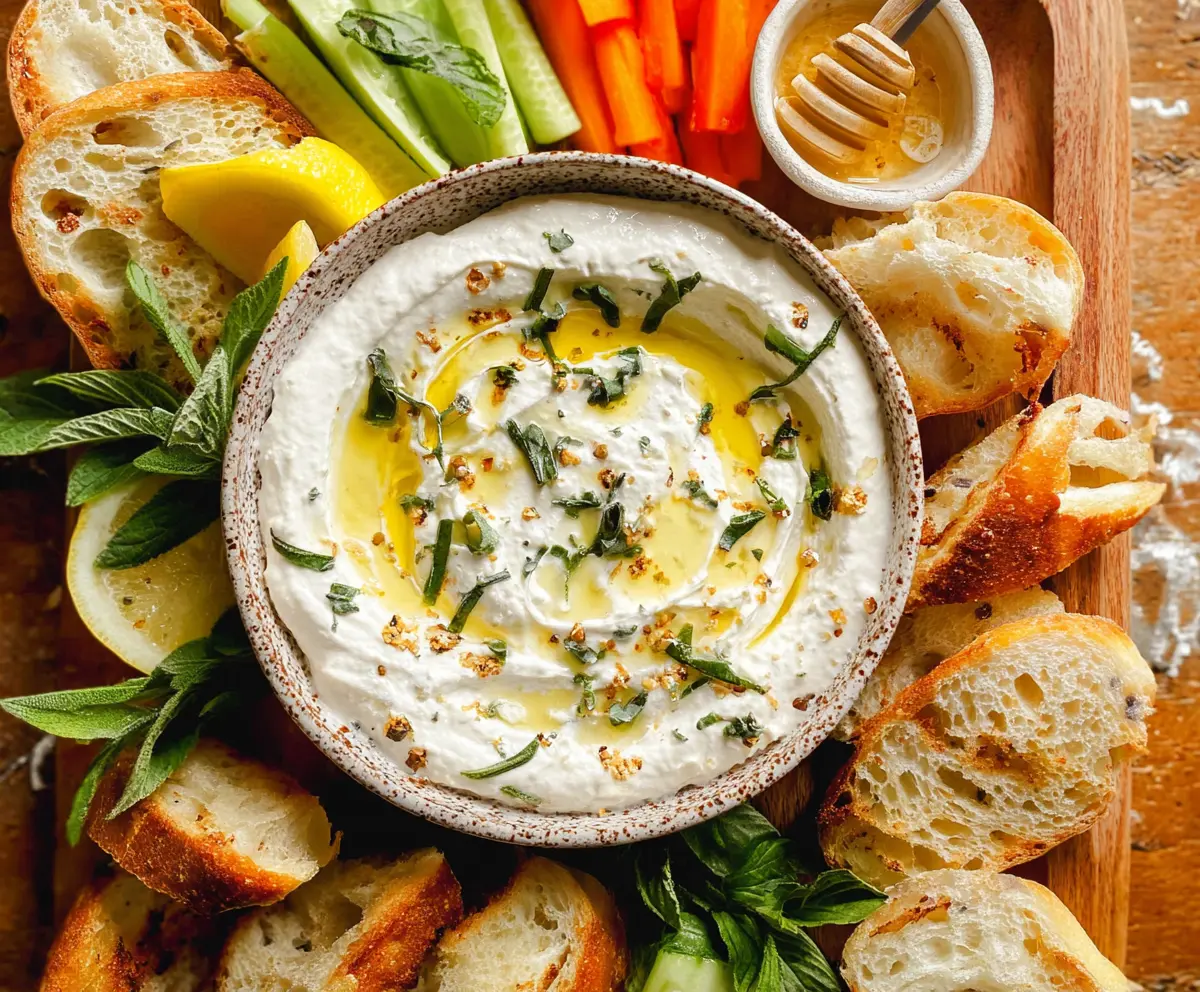 Easy Whipped Ricotta Honey Dip