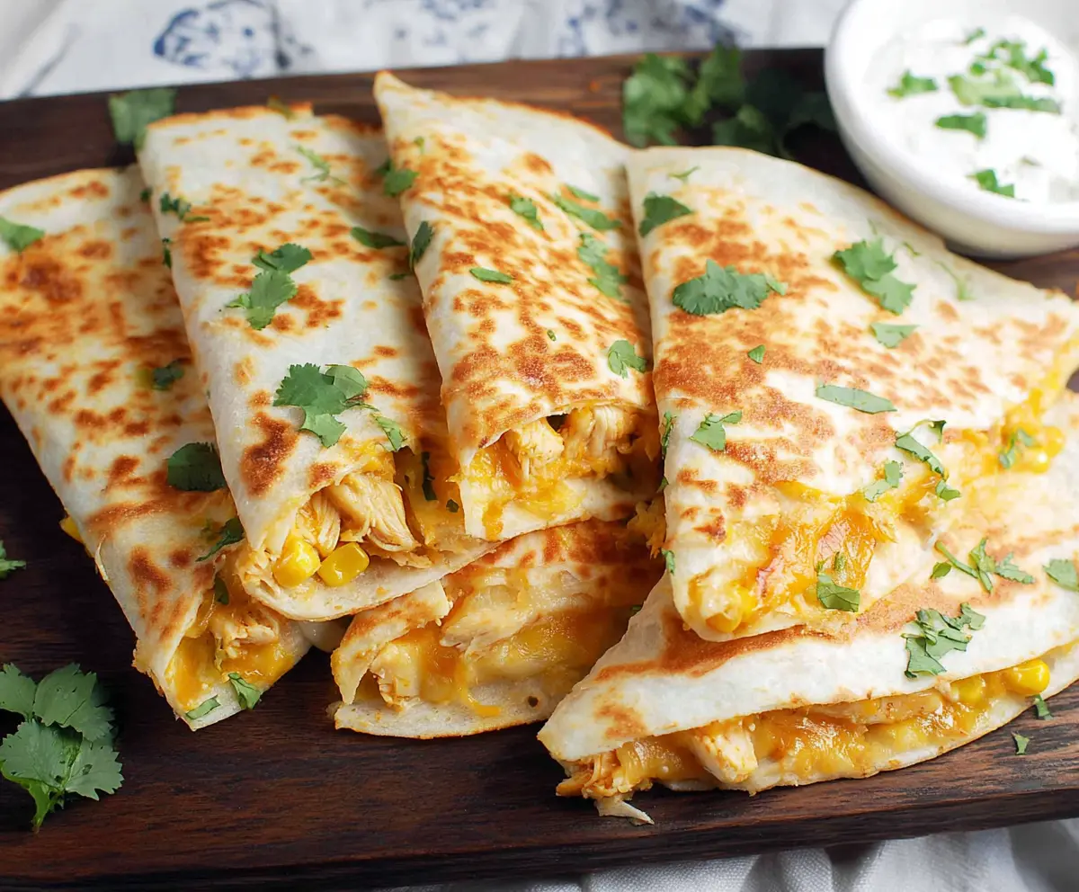 Easy Cheesy Chicken Quesadillas