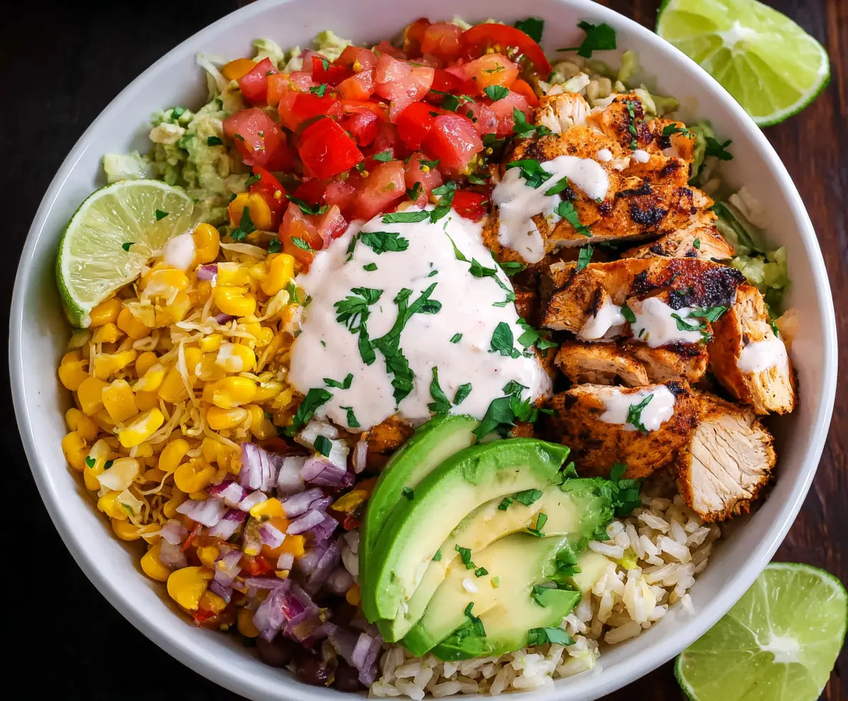 Easy Chicken Burrito Bowls