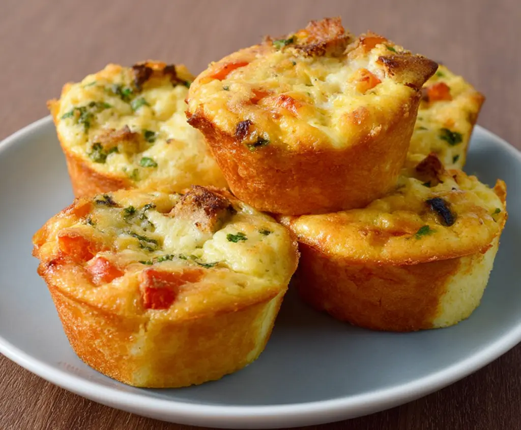 Delicious cottage cheese breakfast muffins fresh out of the oven, perfect for a healthy start to your day.