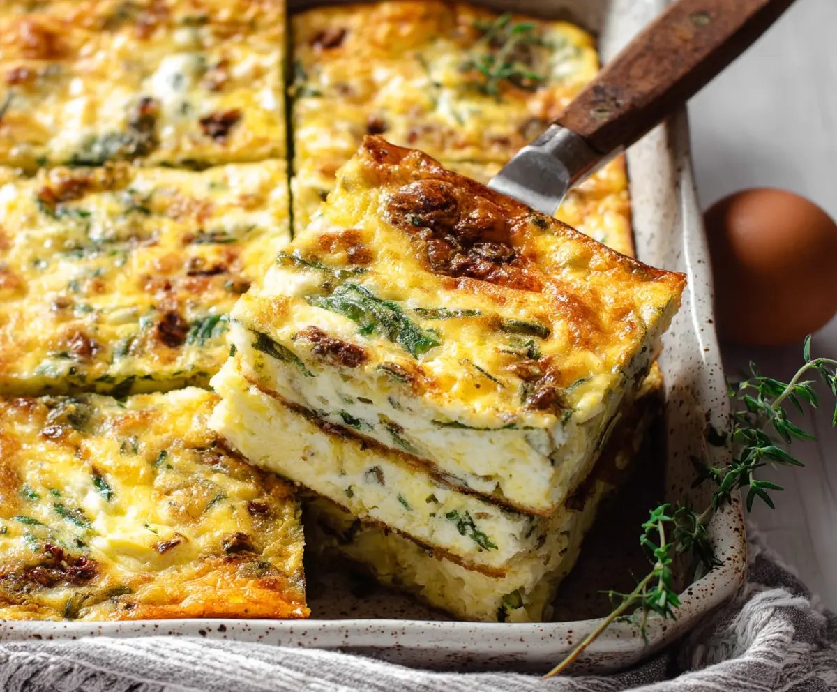 Easy Cottage Cheese Egg Bake