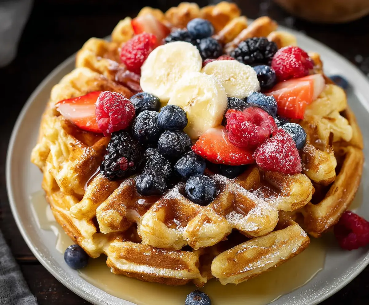 Easy Cottage Cheese Waffles Recipe