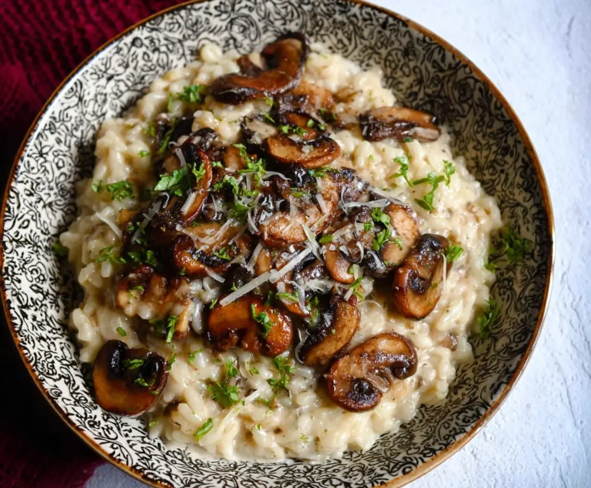 Creamy Mushroom Risotto for Two