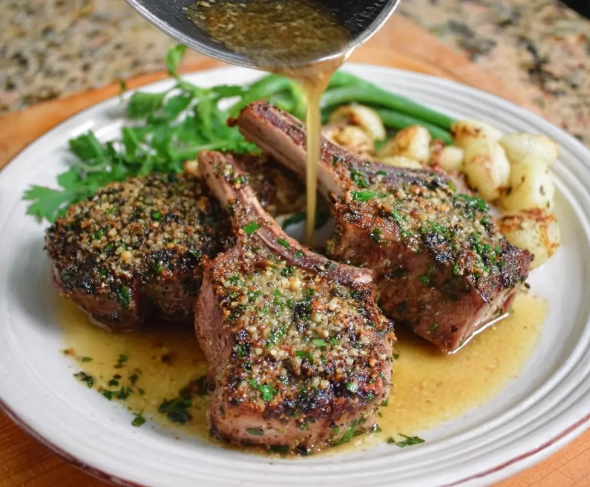 Garlic Herb Crusted Lamb Chops