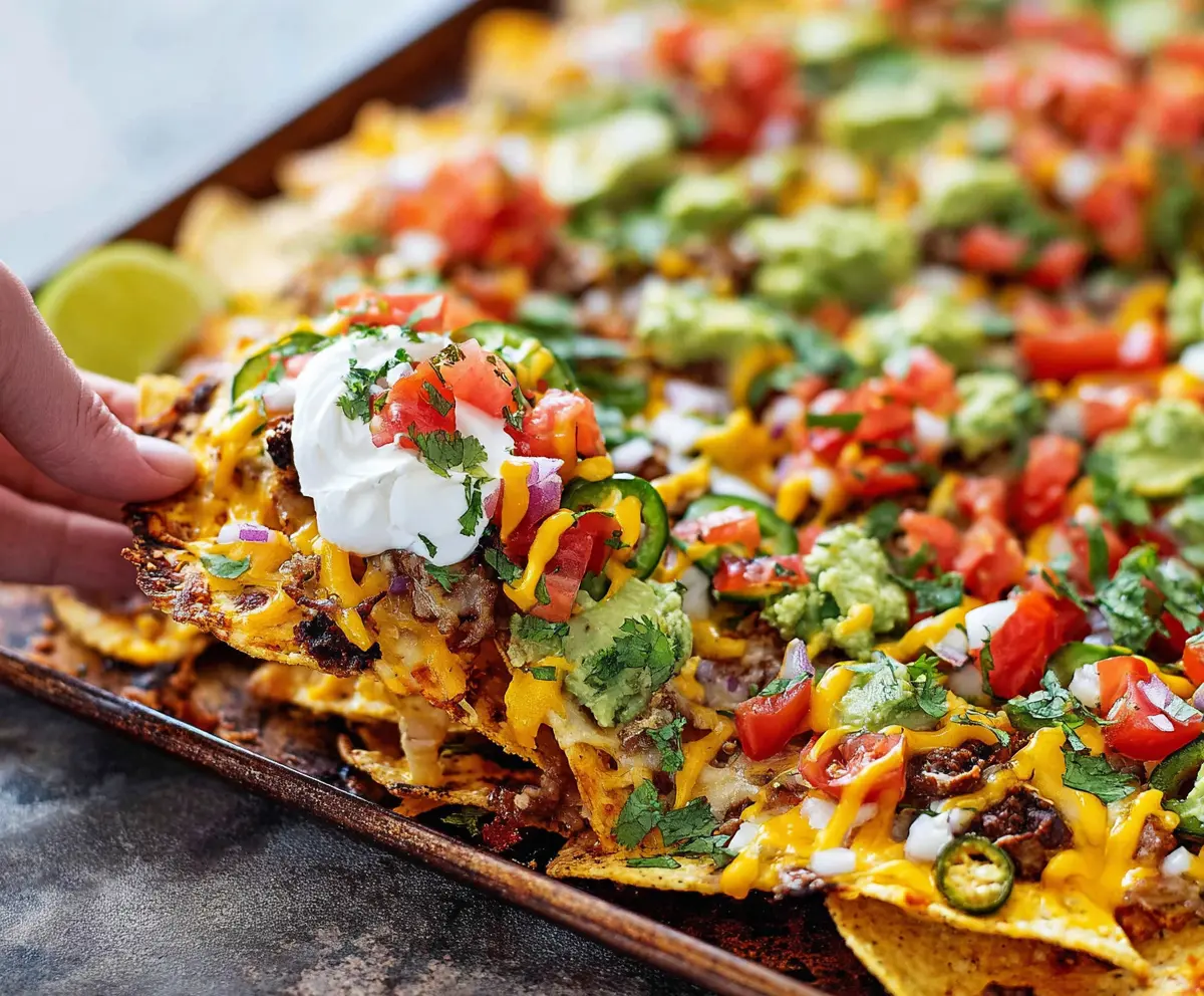 Crispy Loaded Sheet Pan Nachos