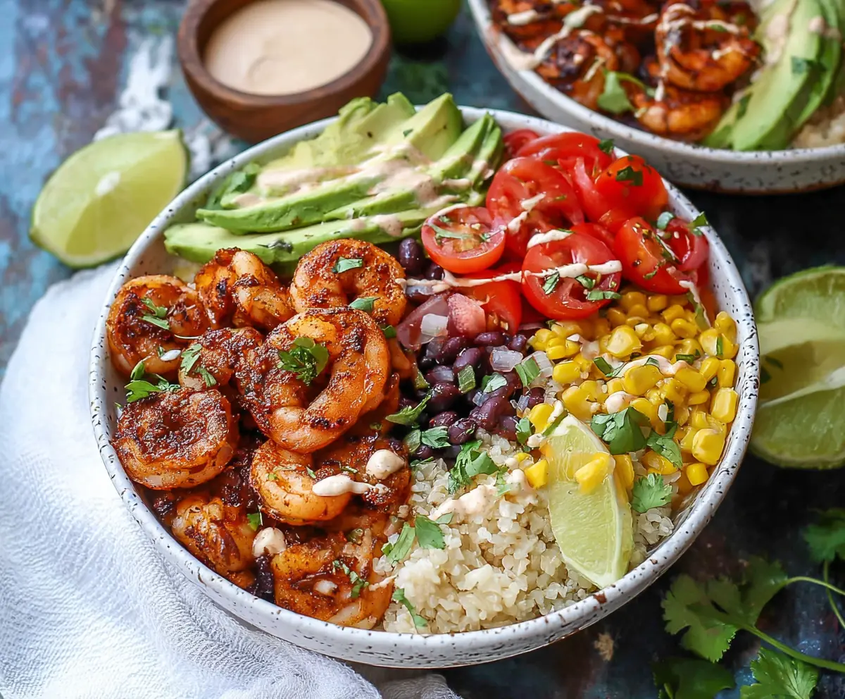 Easy Mexican Shrimp Bowls