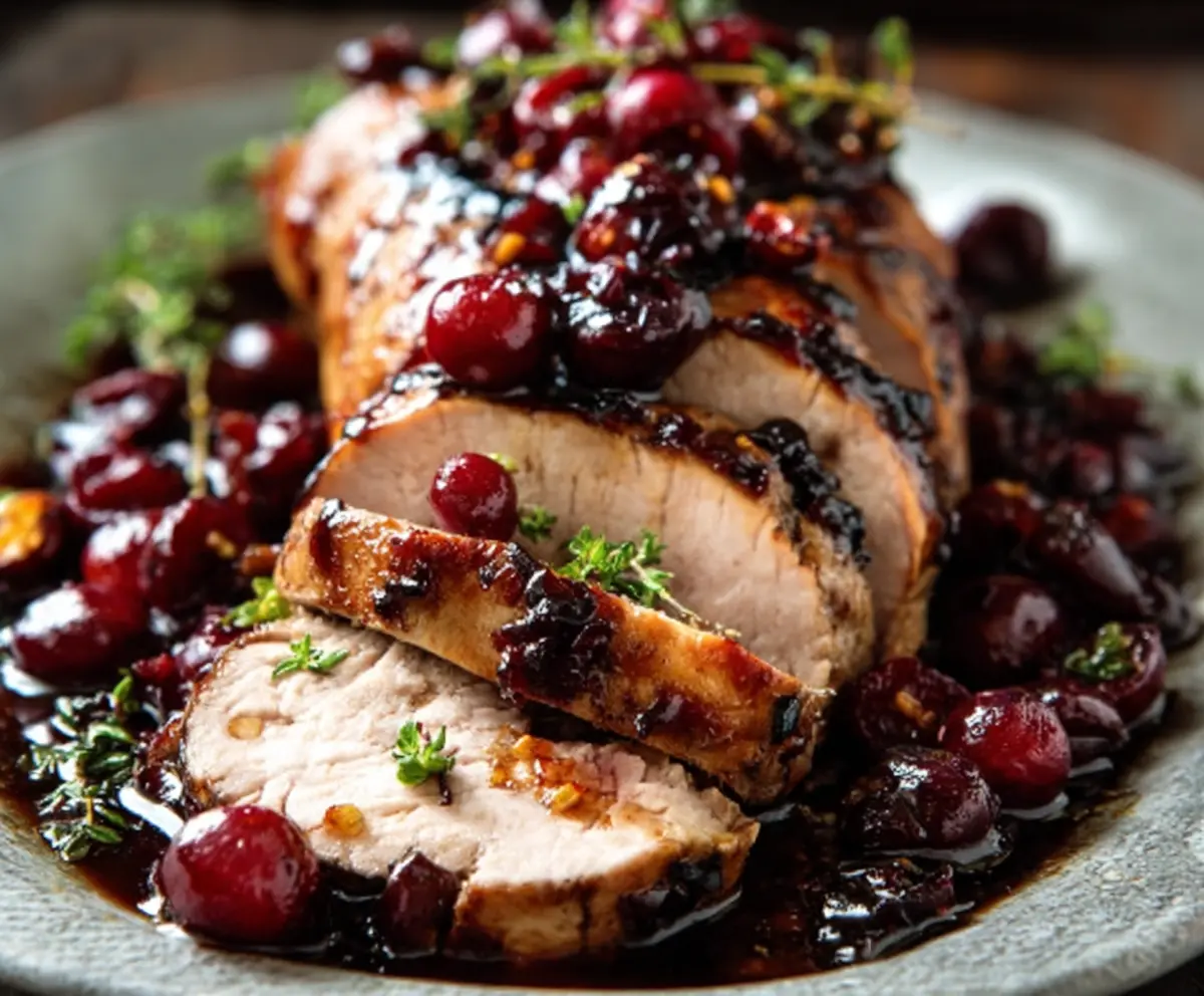 Easy Pork Tenderloin with Agrodolce Cherries