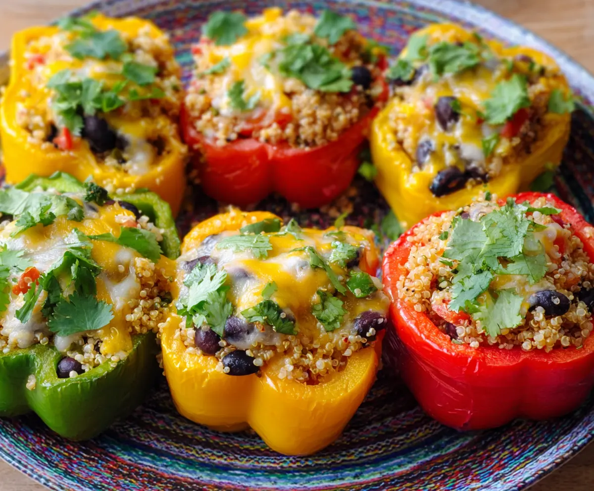 Easy Quinoa Black Bean Stuffed Peppers