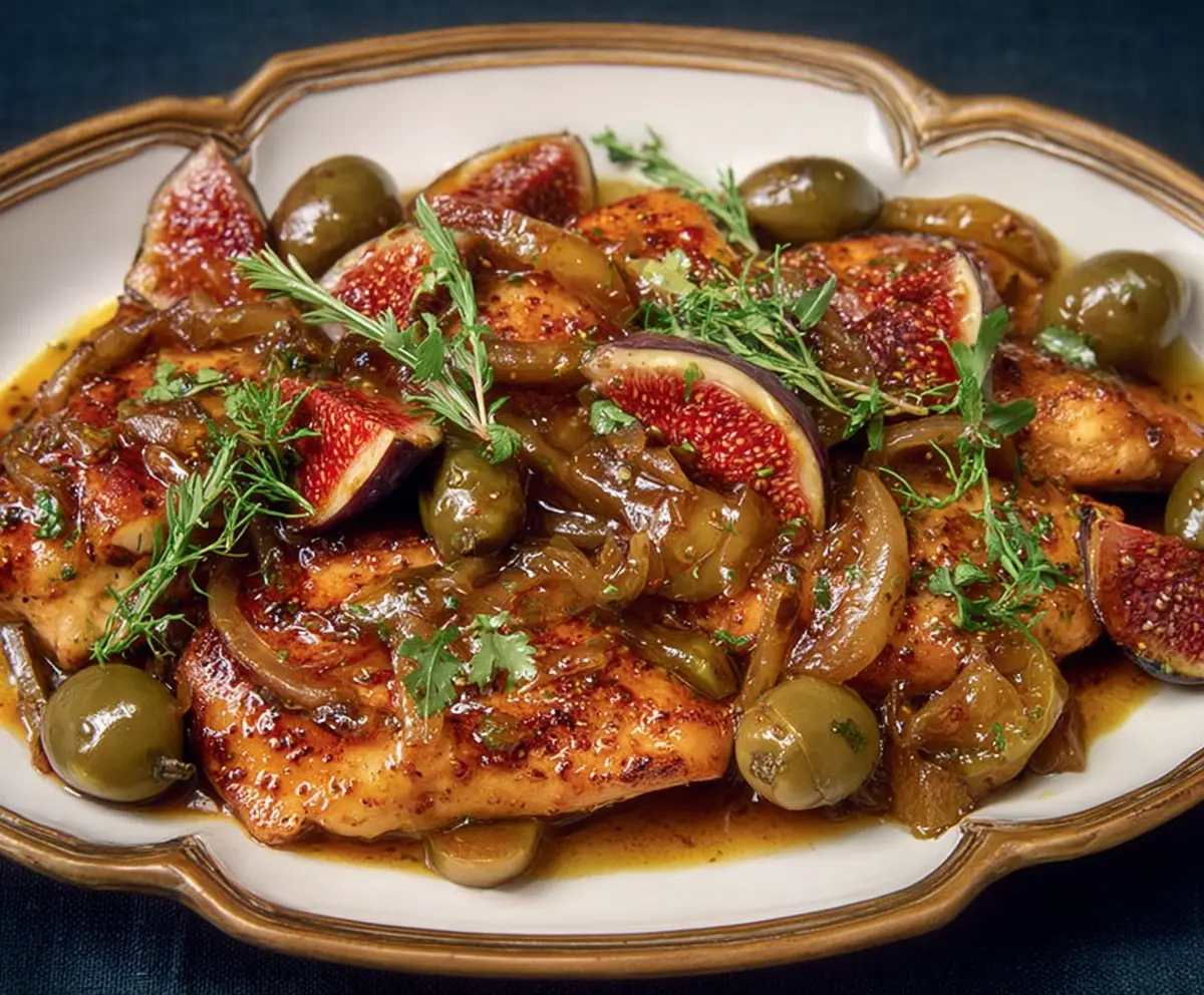 Easy Vinegar Chicken with Sweet Figs