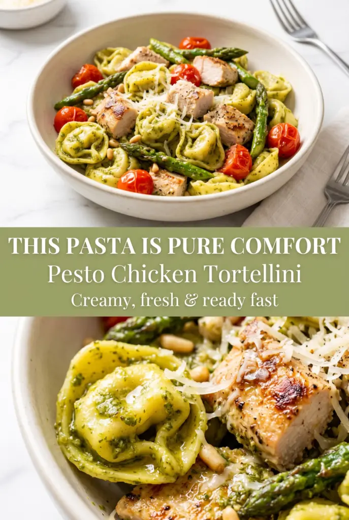 Pesto Chicken with Tortellini and Veggies