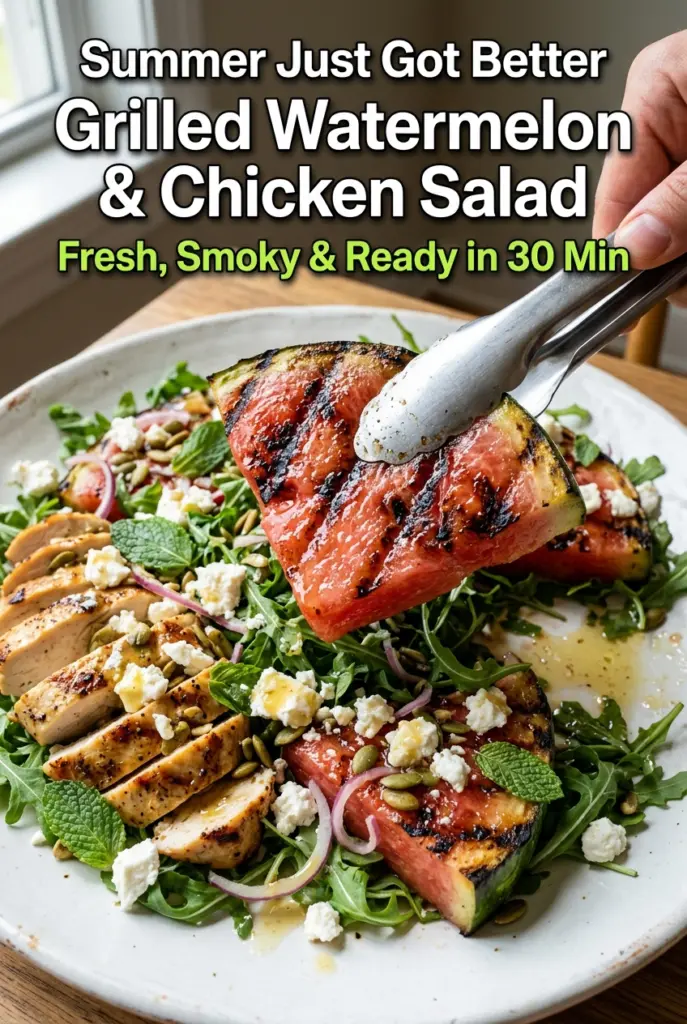 Grilled Watermelon and Chicken Salad