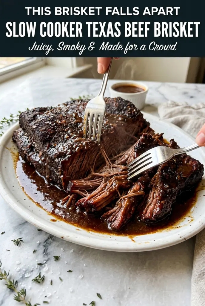 Slow Cooker Texas Beef Brisket for a Crowd