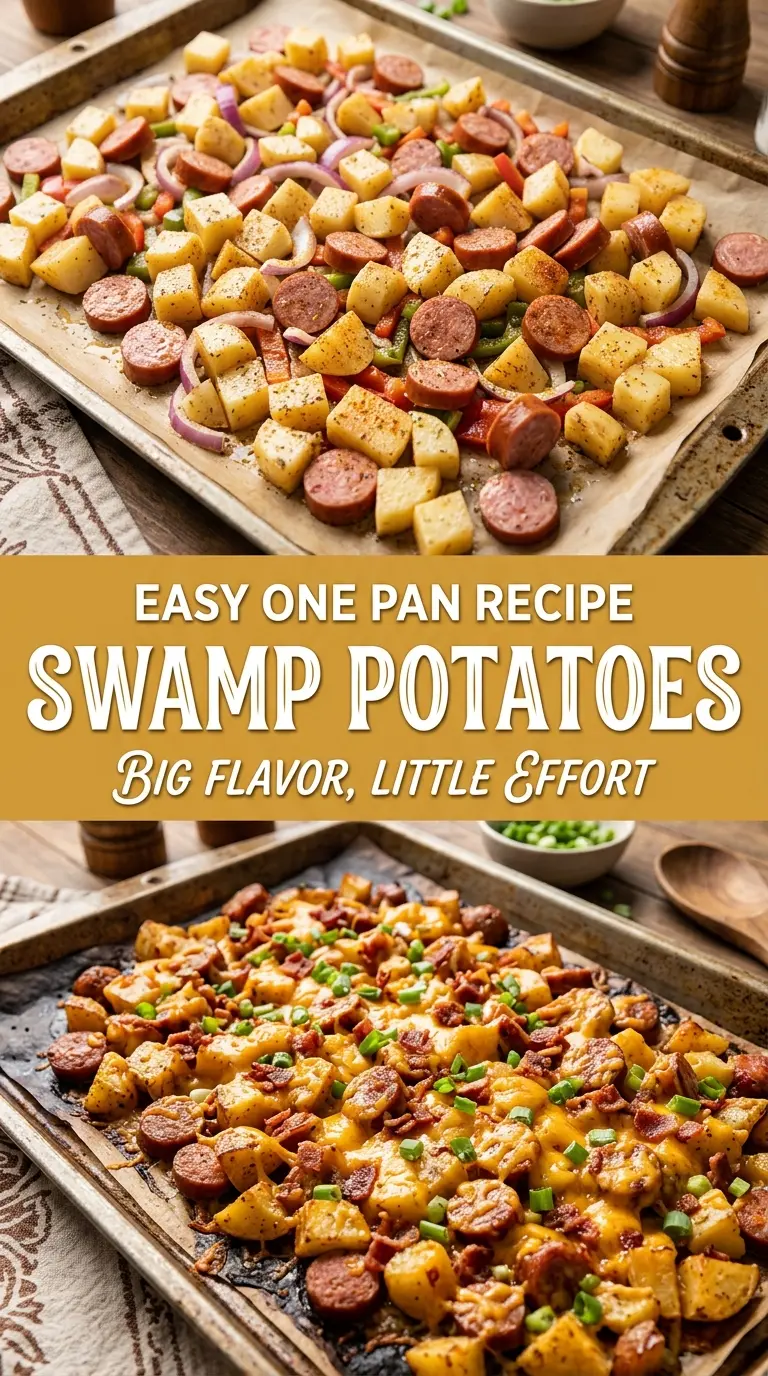 Cheesy Cajun Swamp Potatoes crispy cheesy smoky