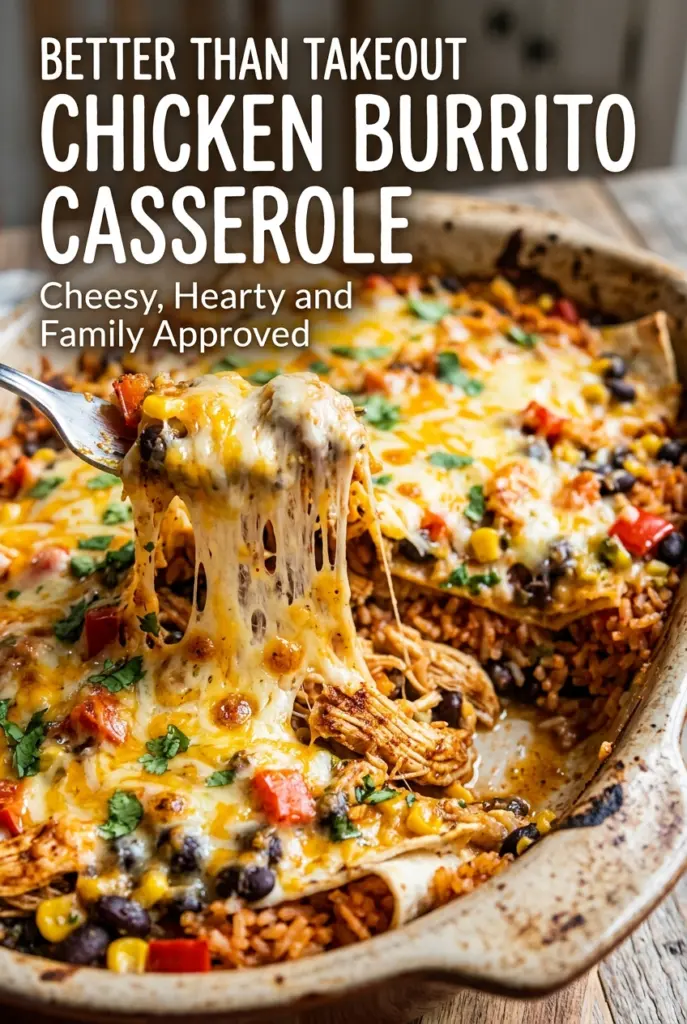 Easy Chicken Burrito Casserole