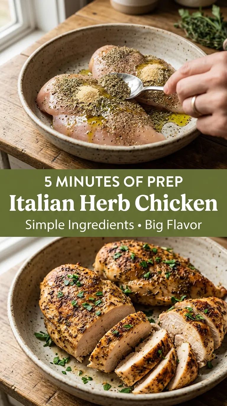 Italian Herb Chicken juicy baked golden