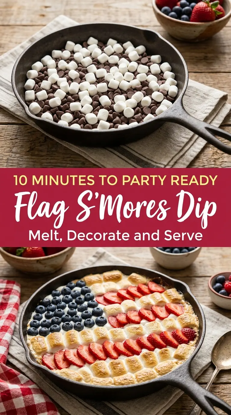 Flag S'Mores Dip