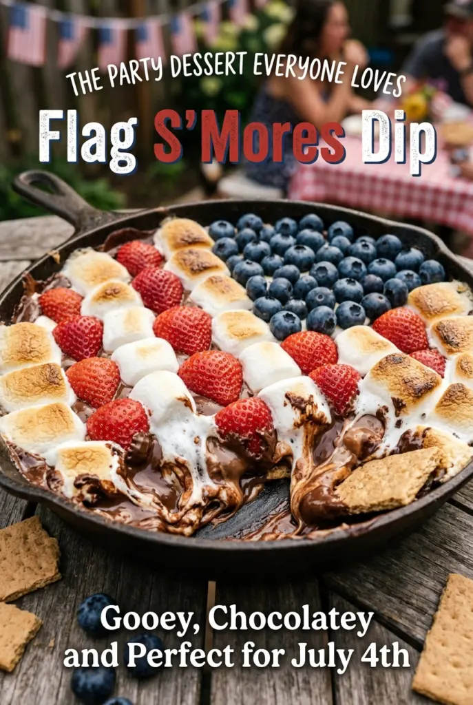 Patriotic Flag S’Mores Dip