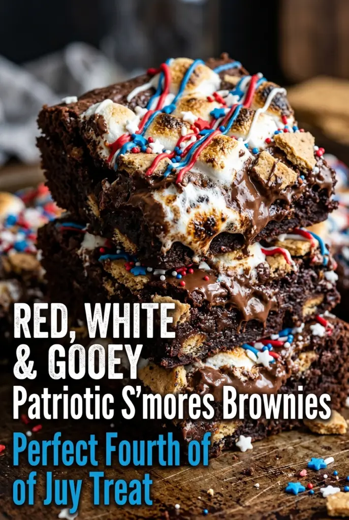 Patriotic S’mores Brownies