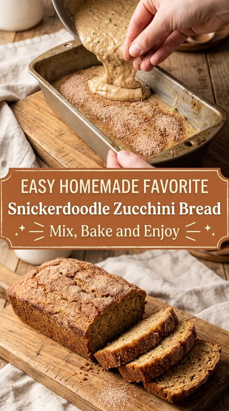 Snickerdoodle Zucchini Bread cinnamon-sugar moist loaf