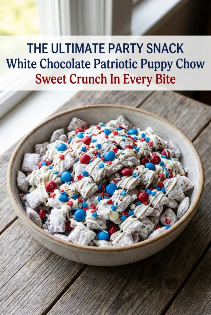 White Chocolate Patriotic Puppy Chow