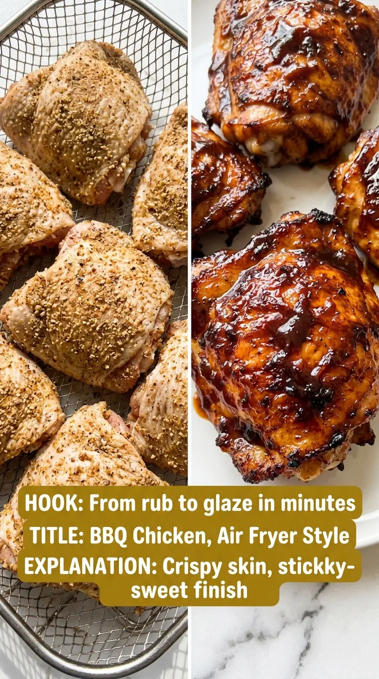 Air Fryer BBQ Chicken sticky glazed crispy