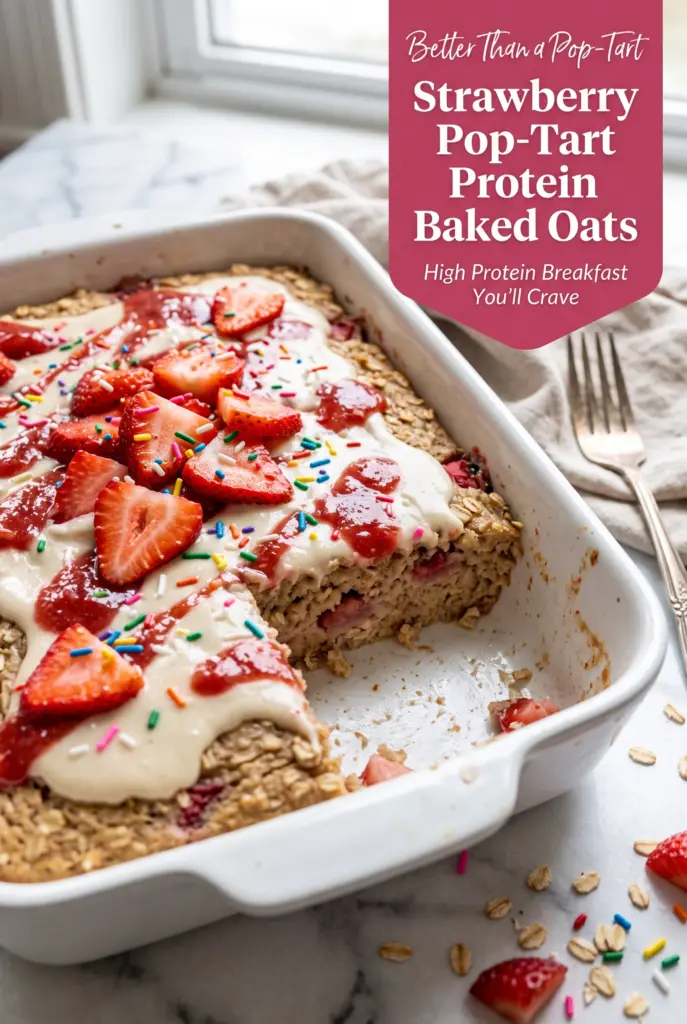 Strawberry Pop-Tart Protein Baked Oats