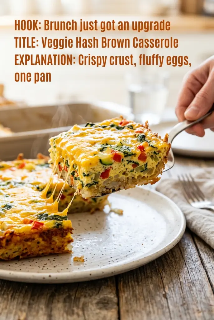 Vegetable Breakfast Casserole with Hash Brown Crust