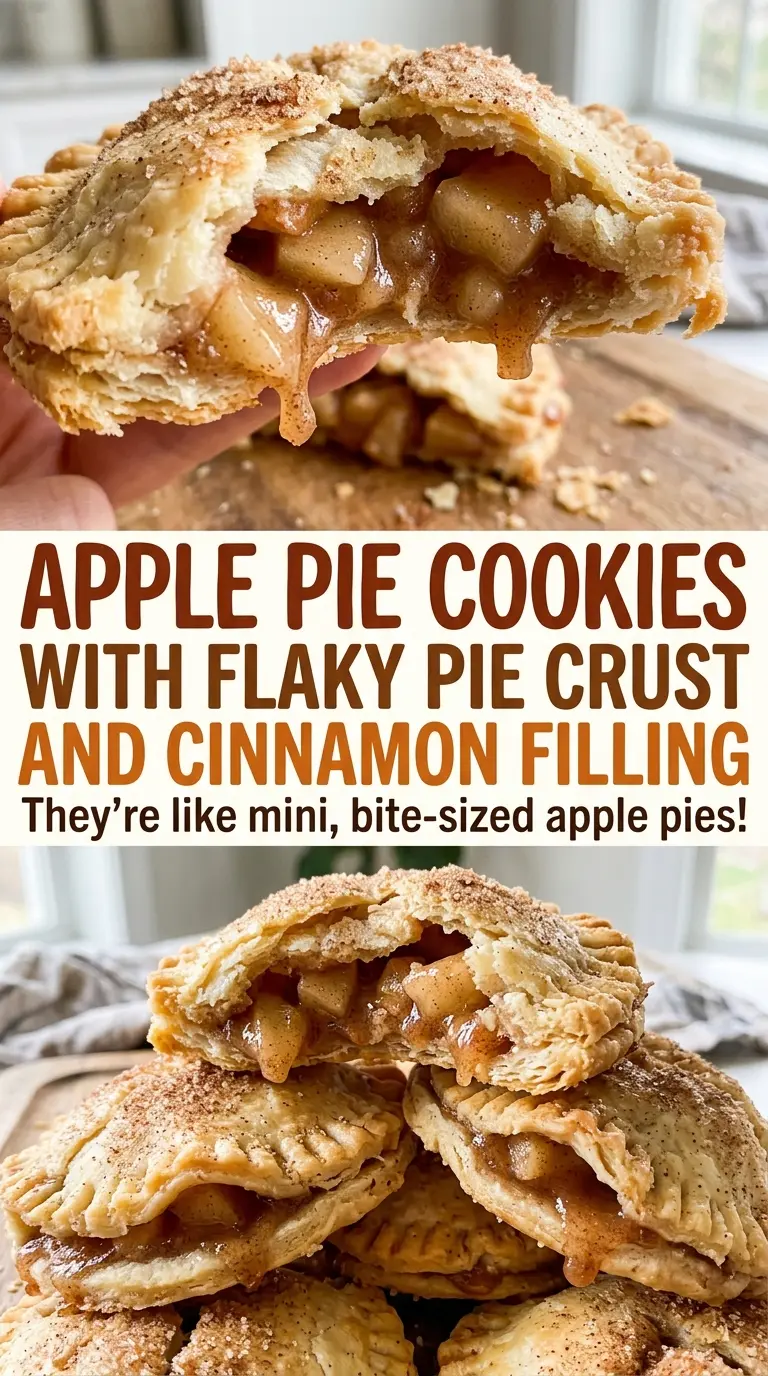 Apple Pie Cookies with Flaky Pie Crust and Cinnamon Filling crisp cinnamon apple