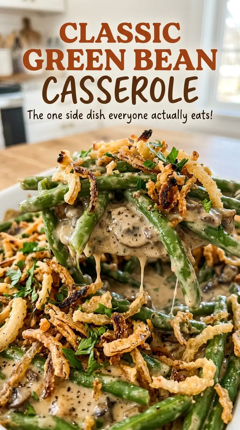 Classic Green Bean Casserole savory creamy golden