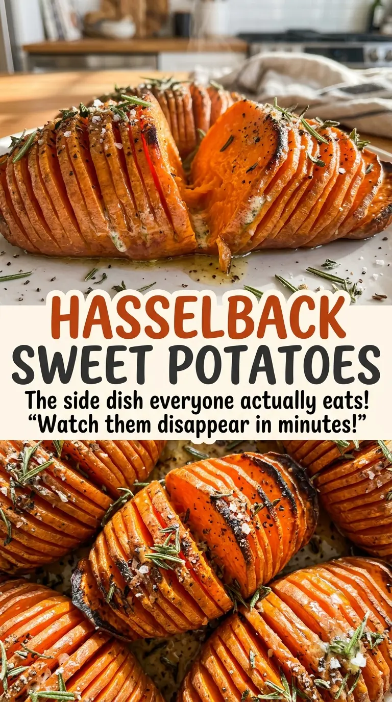 Hasselback Sweet Potatoes with tender centers