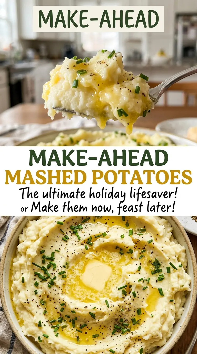 Make-Ahead Mashed Potatoes buttery creamy casserole