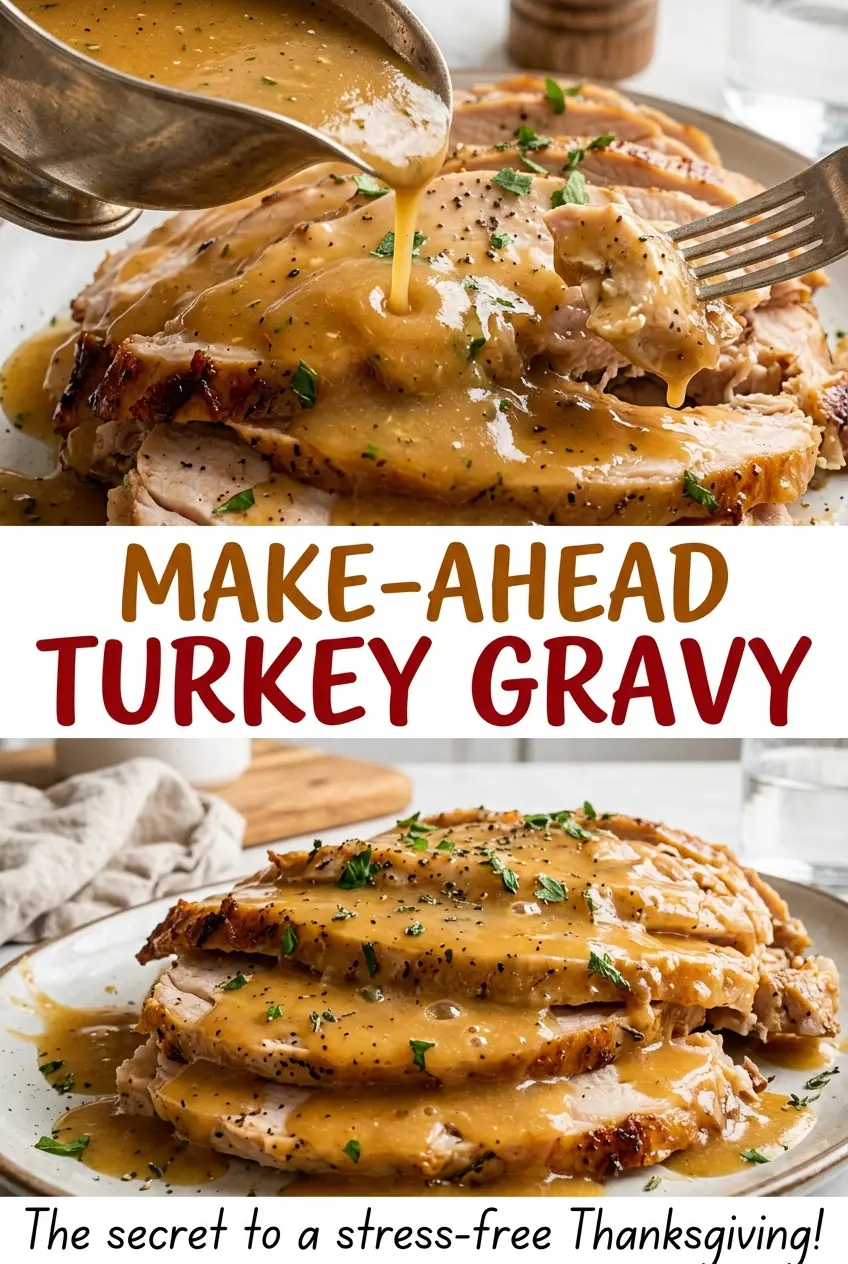 Make-Ahead Turkey Gravy smooth golden homemade