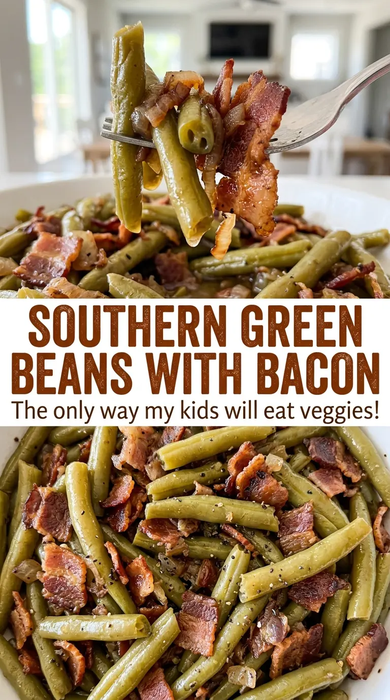 Southern Green Beans with Bacon savory slow-simmered beans